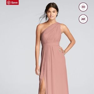 David’s bridal one shoulder dress in ballet colour